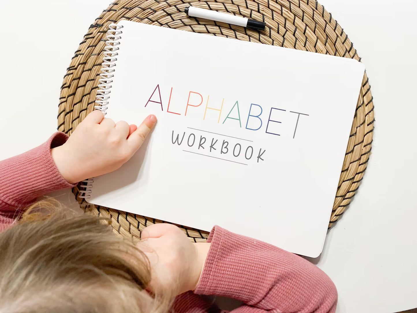 Trace & Erase Alphabet Workbook | dry erase