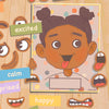 Emotions Activity for Kids Girl Version Printable Toddler Feeling Chart Quiet Book Page Preschool Homeschool Pre-K Learning Matching Game