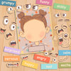 Emotions Activity for Kids Girl Version Printable Toddler Feeling Chart Quiet Book Page Preschool Homeschool Pre-K Learning Matching Game