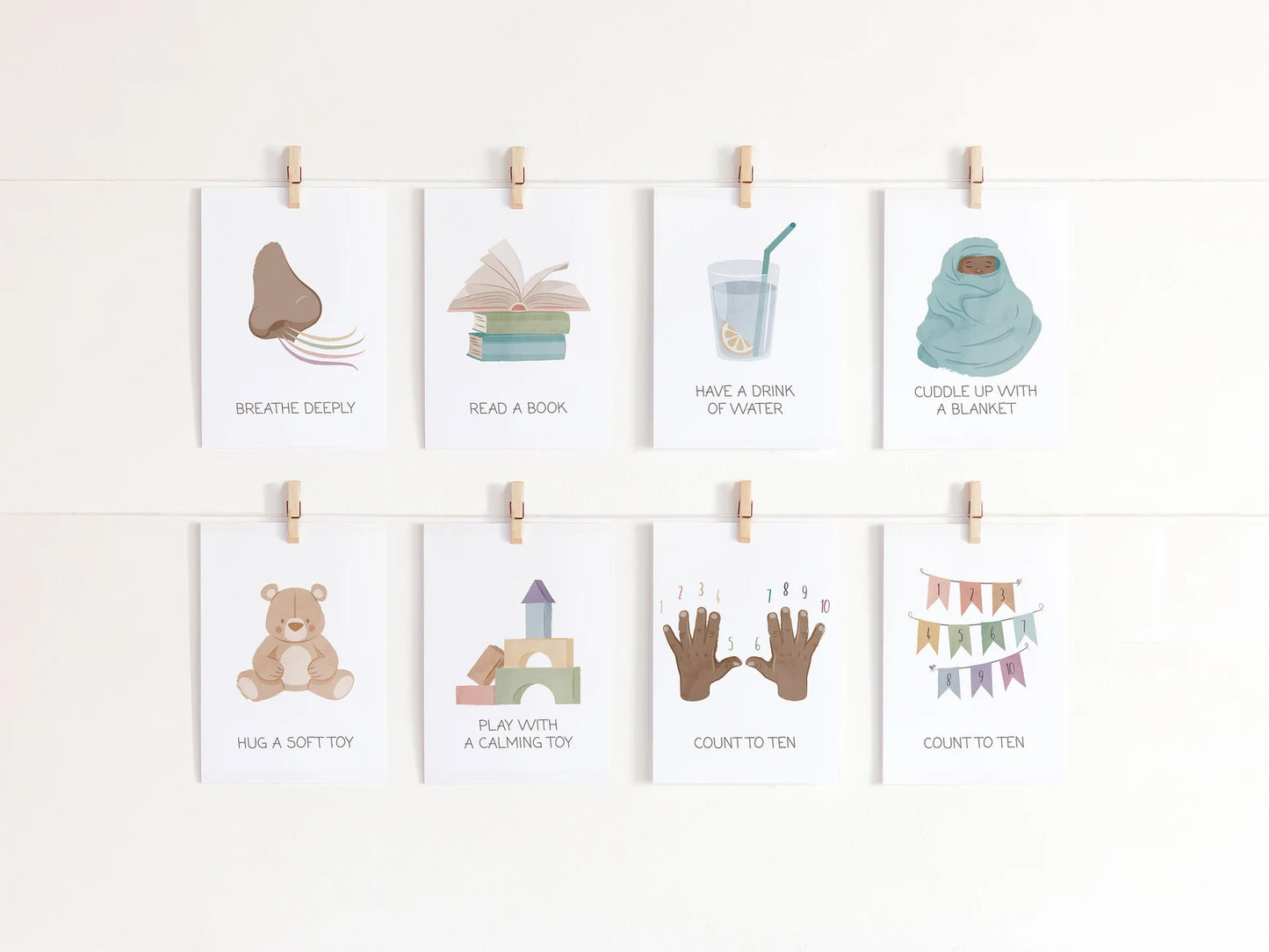 41 Calming Corner Flashcards, Calming Strategies Flash Cards