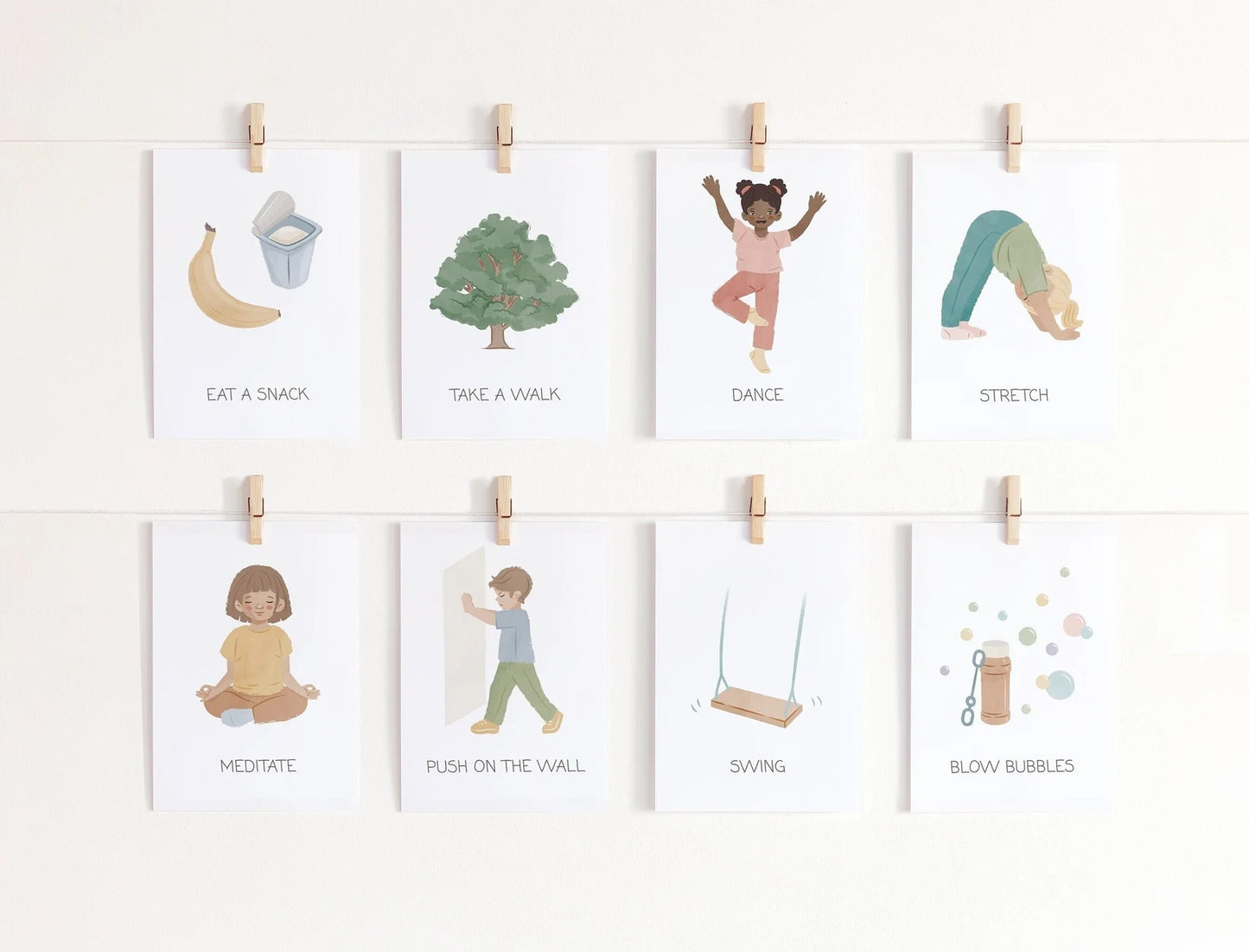 41 Calming Corner Flashcards, Calming Strategies Flash Cards