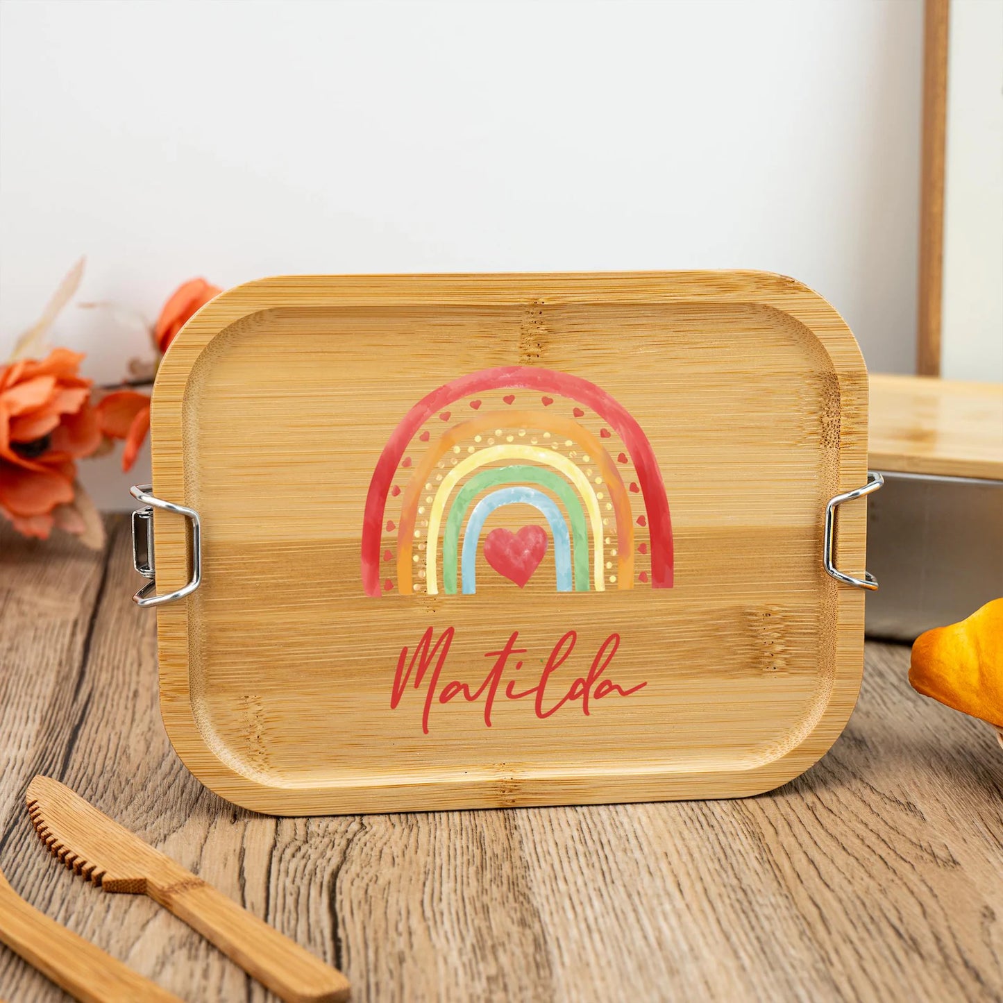 High End Personalized Rainbow Lunch Box for Children