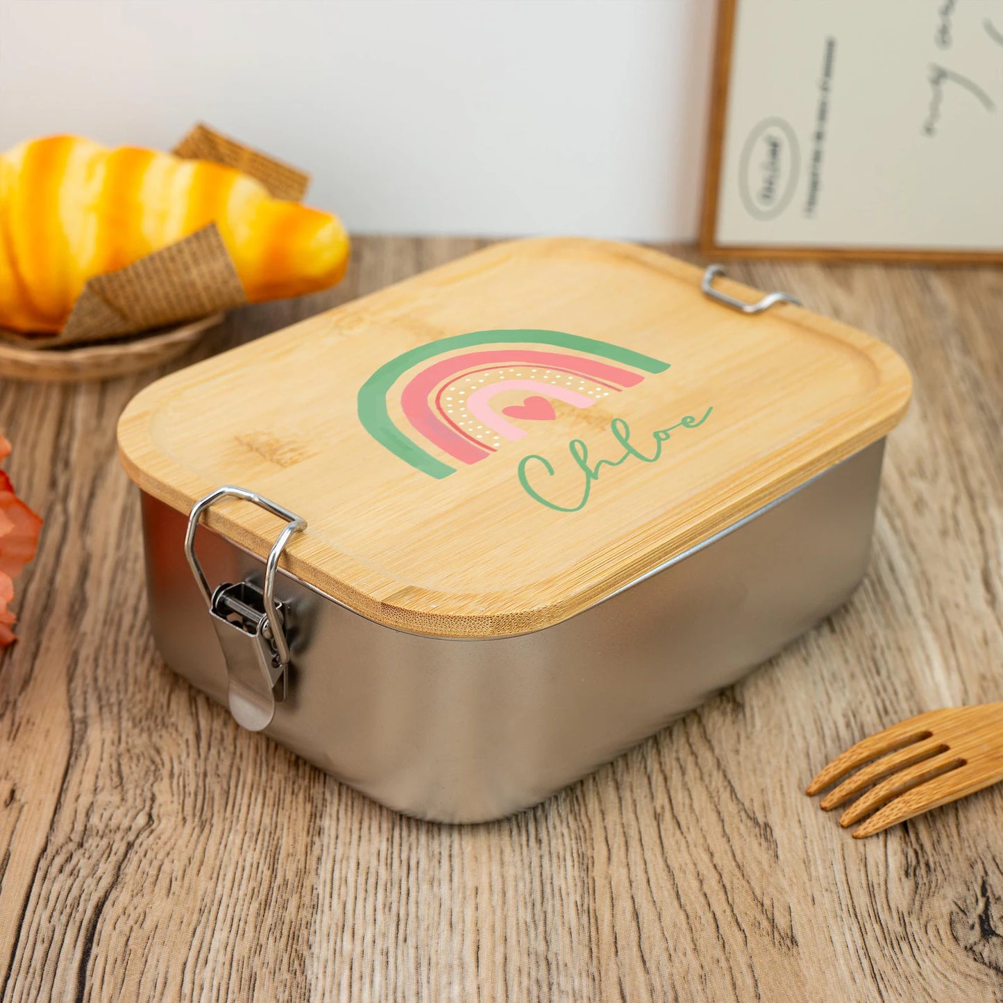 High End Personalized Rainbow Lunch Box for Children