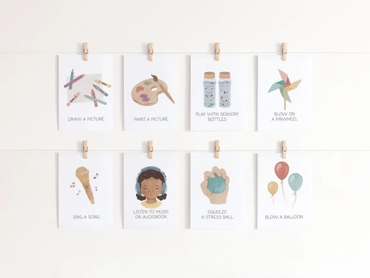 41 Calming Corner Flashcards, Calming Strategies Flash Cards