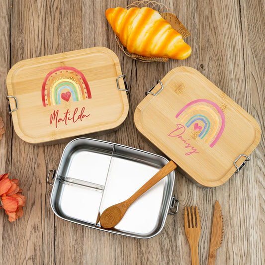 High End Personalized Rainbow Lunch Box for Children